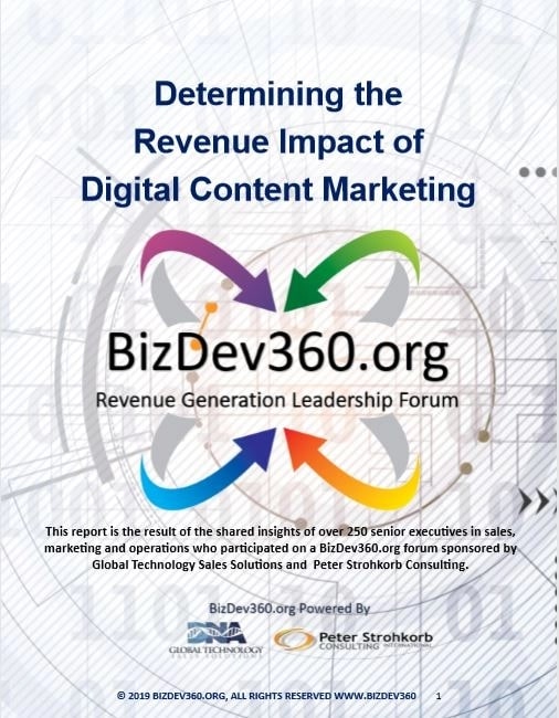 Determining the revenue impact of digital content marketing